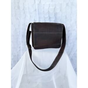 Latico YOSEMITE Cafe Brown Leather LARGE Messenger Crossbody Bag Murse Laptop